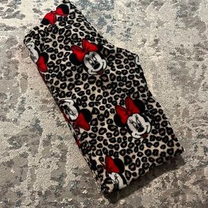 Fuzzy Minnie Mouse PJ pants